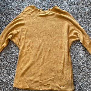 Ellen Tracy long sweater. Mustard color. 3/4 sleeve. Size medium